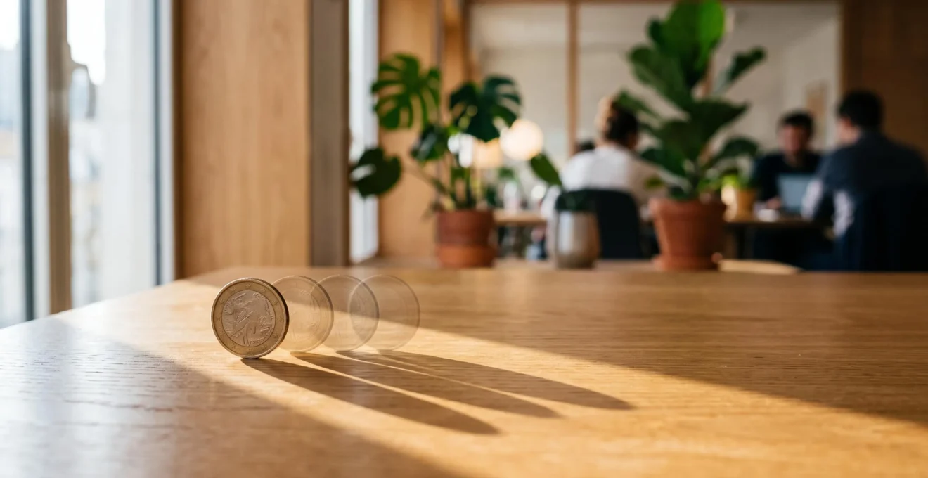 Illustration symbolique d'une pièce de monnaie se multipliant pour représenter l'abondement employeur sur un PER collectif